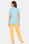 Coucou Printed Pyjama Set - Blue Atoll — thumbnail 3